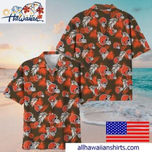 NFL Cleveland Browns Tropical Vibes Hawaiian Shirt For Family Getaways 1