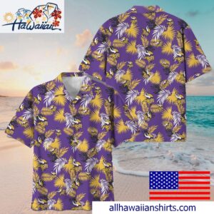 NFL Minnesota Vikings Tropical Vibes Hawaiian Shirt For Family Getaways 1