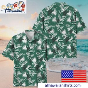 NFL New York Jets Tropical Vibes Hawaiian Shirt For Family Getaways 1