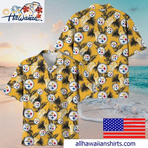 NFL Pittsburgh Steelers Tropical Vibes Hawaiian Shirt For Family Getaways 1