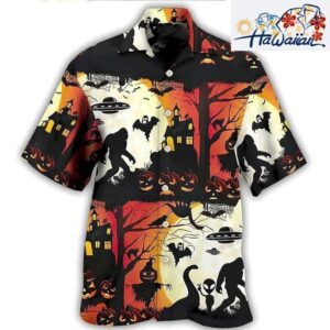 Bigfoot Halloween Hawaiian Shirt