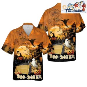 Bulldozer Halloween Hawaiian Shirt For Men And Women T shirts Low Price 1