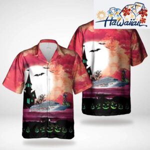 Carnival Cruise Line Pumpkin Pirate Halloween Hawaiian Shirt Man