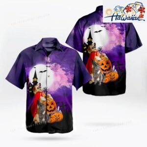 Golden Retriever Halloween Hawaiian Shirt Man