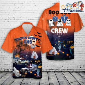 HUGHES COUNTY EMS HALLOWEEN Hawaiian Shirt Outfit T shirts Low Price 1