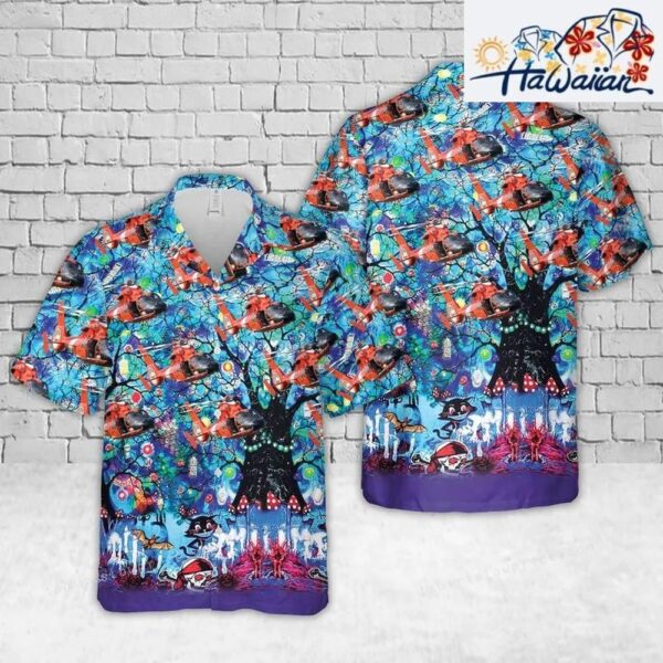 U.s coast guard eurocopter mh 65 dolphin halloween hawaiian shirt