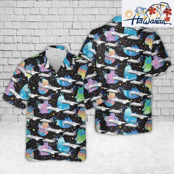 United Boeing 787 8 Dreamliner Halloween Hawaiian Shirt Outfit