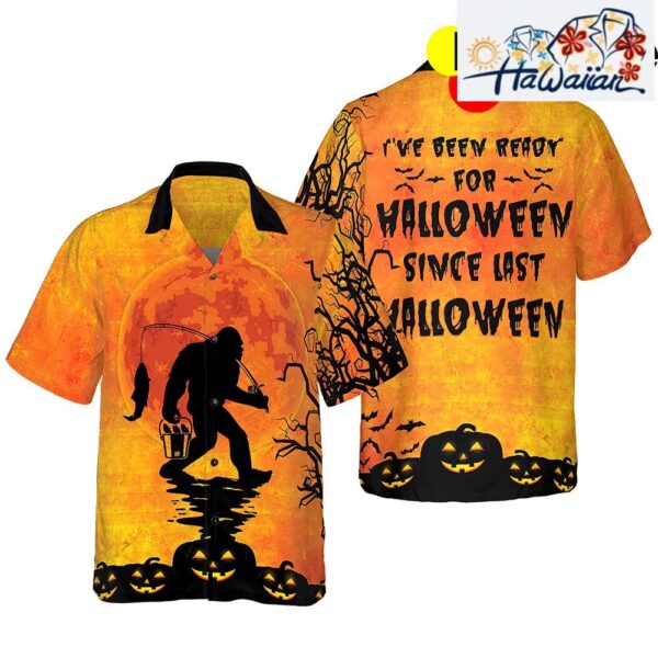 Big Foot Has Been Ready For Halloween Since Last Halloween Hawaiian Shirt Nouvette 1