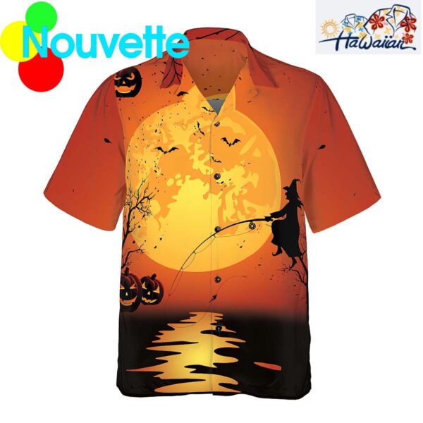My Broom Broke So I Go Fishing Halloween Shirt Nouvette 1