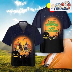 She Is My Drunker Half At The Campsite Halloween Hawaiian Shirt Nouvette 1