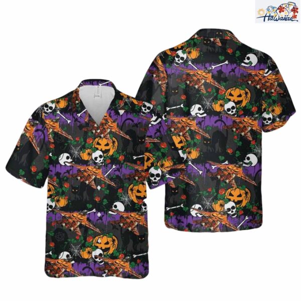 Grumman F 14 Tomcat Halloween Hawaiian Shirt Nouvette 1