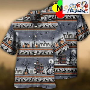 Halloween Spooky Night Border Hawaiian Shirt Nouvette 1