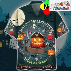 Halloween Trick Or Treat Hawaiian Shirt Nouvette 1