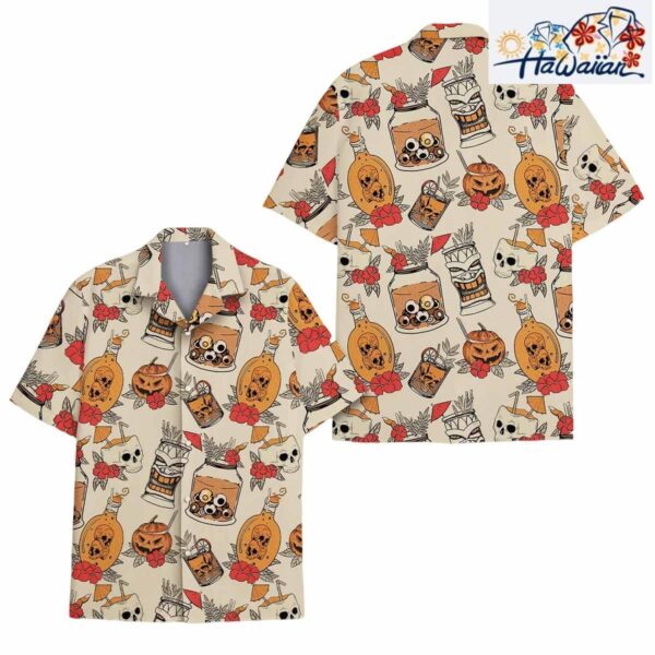 Halloween Tiki Hawaiian Shirt Nouvette 1