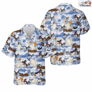 US Navy Seabees Naval Construction Force Halloween Hawaiian Shirt Nouvette 1