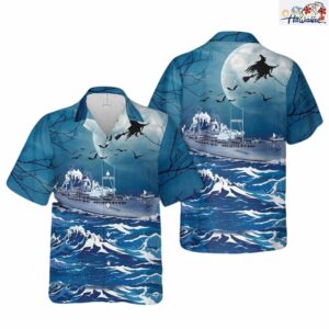 US Navy USS Tidewater Halloween Hawaiian Shirt Nouvette 1
