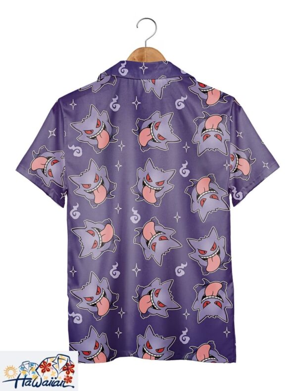 Gengar Pattern Ghost Poison Pokemon Hawaiian Shirt Spooky Ghost Trendy Aloha 3