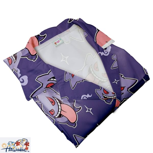 Gengar Pattern Ghost Poison Pokemon Hawaiian Shirt Spooky Ghost Trendy Aloha 5