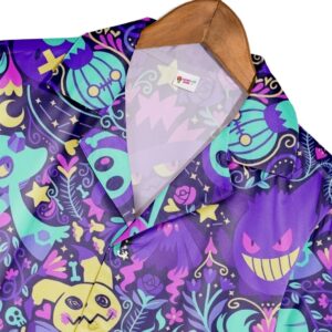 Ghost Pokemon Hawaiian Shirt Mimi Ghost Summer Aloha Set Paisley Pattern Trendy Aloha 3