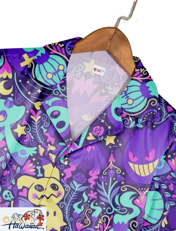 Ghost Pokemon Hawaiian Shirt Mimi Ghost Summer Aloha Set Paisley Pattern Trendy Aloha 3