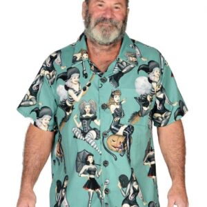 Mystical Witchy Fun Pattern Hawaiian Shirt for Spooky Gatherings Trendy Aloha 1