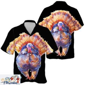 Unisex Thanksgiving Day Turkey Pumpkin Leaf Hawaiian Shirt Trendy Aloha 1 1