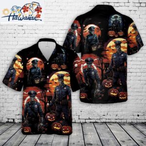 Police Halloween Hawaiian Shirt Musicdope90s 1