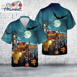 School Bus Halloween Hawaiian Shirt Musicdope90s 1