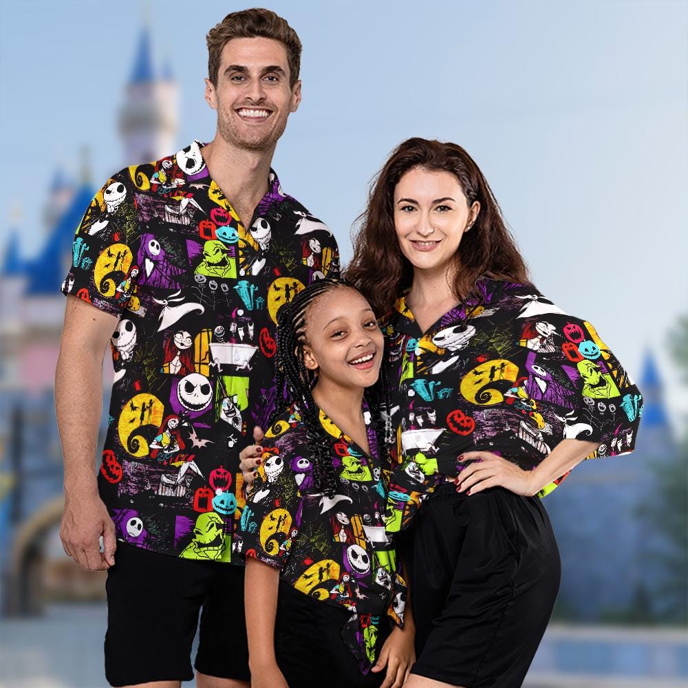 Disney the Nightmare Before Christmas Hawaiian Shirt, Jack Skellington, Sally Doll, Oggie Boogie Beach Shorts, Halloween, Birthday Gift - Etsy